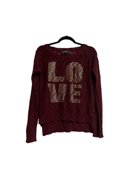 Almost Famous Sweaters - 2 for $10 special☀️ Women's Almost Famous Burgundy Love Sweater Size L